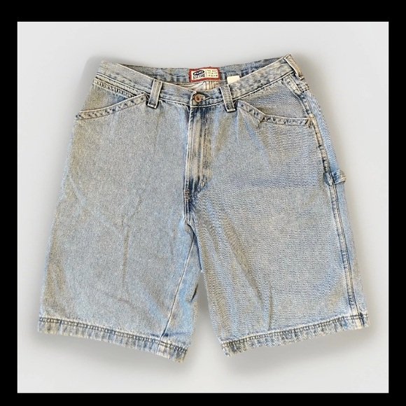 VTG Old Navy Mens Carpenter Painter Blue Jean Shorts Jorts Sz 36 (Actual 34) Y2K - Picture 1 of 11